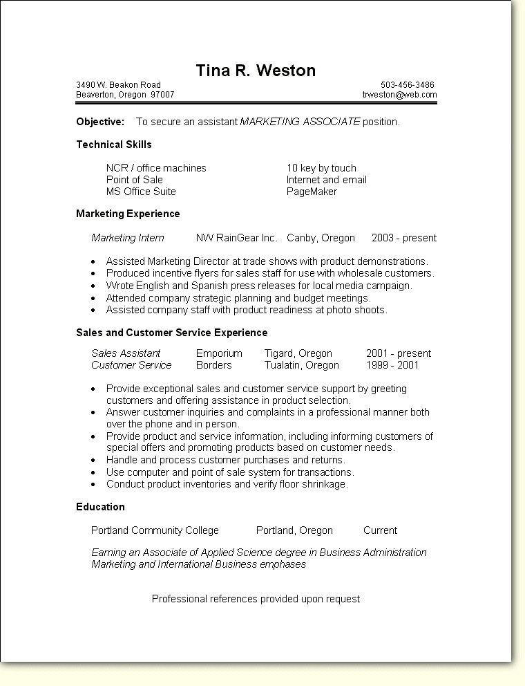 Job Resume Samples Download