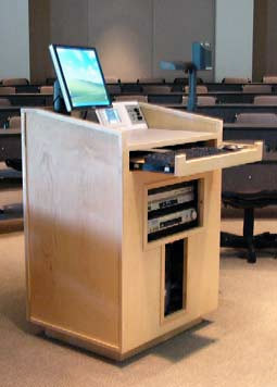 photograph of a podium