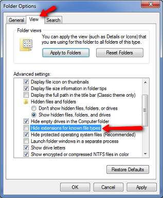 How to View a Computer File Extension