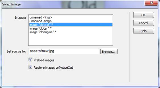 Project 3 - Spiffy Project Swap Image dialog box