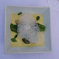 Corn:oyster, lemon, basil