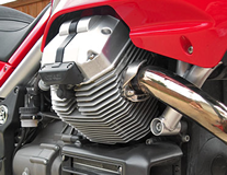 Moto guzzi engine in frame