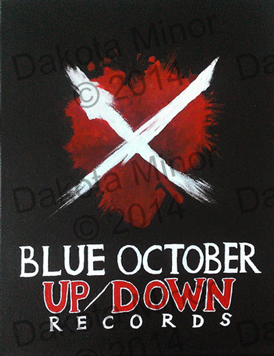 Commissioned Blue October Up / Down Records painting