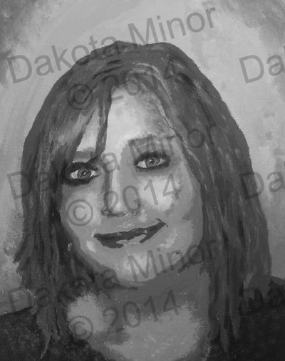 greyscale self portrait