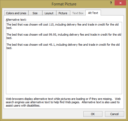 Picture Format with alt text added.